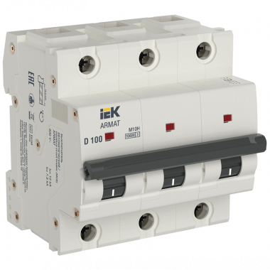 Фотография товара 'IEK AR-M10H-3-D100 ARMAT Авт. выкл. M10H 3P D 100A'