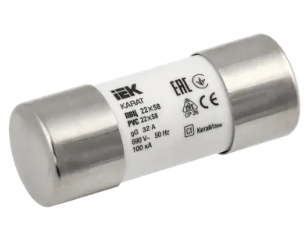 Фотография товара 'IEK Плавкая вставка цилиндрическая ПВЦ 22х58 32А KARAT, MFL30-032'