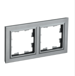 Фотография товара 'IEK BRITE Рамка 2-местная РУ-2-БрС сталь BR-M22-K46'