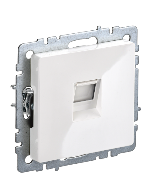 Фотография товара 'IEK BRITE Розетка компьютерная RJ45 кат.6 РК11-БрБ белый BR-K10-2-K01'