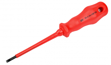 Фотография товара 'IEK ARMA2L 3 Отвертка диэлектрическая SL4,0х100 K2 A2L3-SC30-K2-SL-40-100'