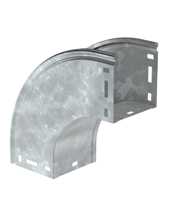 Фотография товара 'IEK ESCA Поворот плавный 90град тип В20 80х100мм HDZ CPV41-0-90-080-100-HDZ'