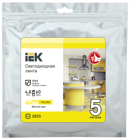Фотография товара 'IEK Лента LED LSR-2835Y60-4,8-IP65-12В, LSR1-4-060-65-3-05'