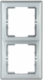 Фотография товара 'IEK Рамка 2-местная вертикальная РВ-2-БС BOLERO, EMB21-K23'