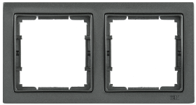 Фотография товара 'IEK Рамка 2-местная квадратная РУ-2-БА BOLERO Q1, EMB22-K95-Q1'