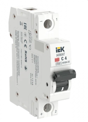 Фотография товара 'IEK ARMAT Автоматический выключатель M06N-DC 1P C 4А AR-M06N-1-C004DC'