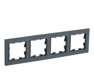 Фотография товара 'IEK BRITE Рамка 4-местная РУ-4-БрГ графит BR-M42-K53'