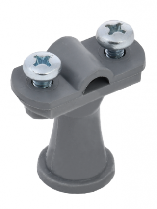 Фотография товара 'IEK Держатель проводника круглого 6-10мм h=38мм пластик серый ZDP80-60-1-68-038'