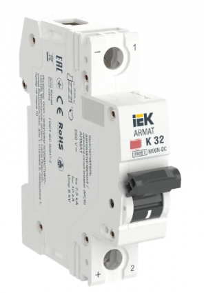 Фотография товара 'IEK ARMAT Автоматический выключатель M06N-DC 1P K 32А, AR-M06N-1-K032DC'