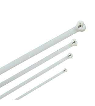 Фотография товара 'IEK Хомут кабельный усиленный Хку 2,5х200мм со стальным замком белый (100шт) UHH34-D025-200-100-K01'