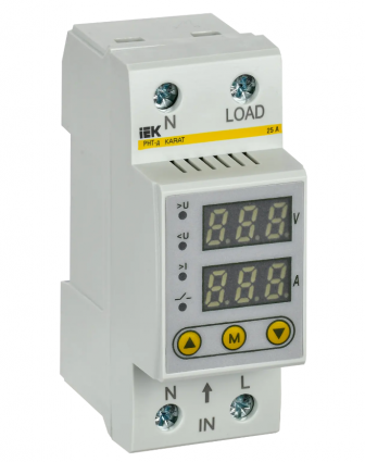 Фотография товара 'IEK Реле напряжения и тока РНТ-д однофазное 36мм 25А IVC21-1-25'