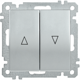 Фотография товара 'IEK Выключатель 2-клавишный жалюзи ВС10-1-5-Б BOLERO, EVB25-K23-10'