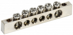 Фотография товара 'IEK Шина PEN "земля-ноль" 6х9мм 6/2 Ni, YNN11-06-100-N'