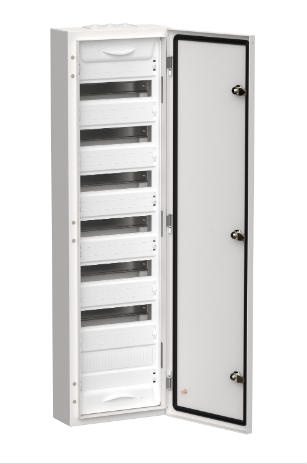 Фотография товара 'IEK TITAN 5 Корпус металлический ЩРн-84 (1х84) 1085х310х140мм IP54 белый (одна дверь) TI5-50-N-084-54'