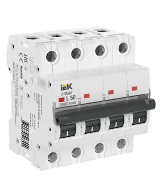 Фотография товара 'IEK ARMAT Автоматический выключатель M10N 4P L 50А AR-M10N-4-L050'