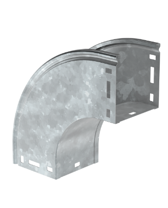 Фотография товара 'IEK Поворот плавный 90град вертикальный внешний (тип В20) ESCA 80х80мм HDZ CPV41-0-90-080-080-HDZ'