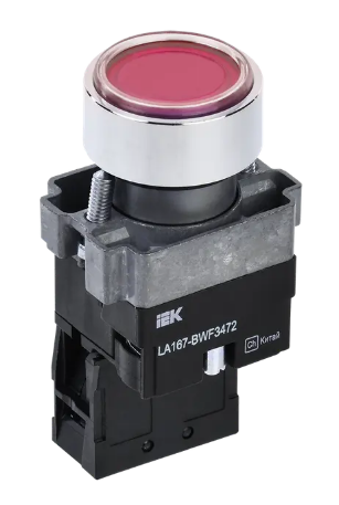 Фотография товара 'IEK Кнопка управления LA167-BWF3472 d=22мм RC 1р с подсветкой BBT20-BWF3472-2-12-67-K04'