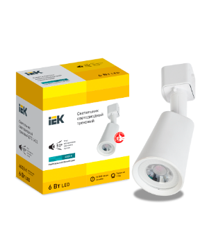 Фотография товара 'IEK LIGHTING Светильник светодиодный трековый ДТО 1401 6Вт 4000К однофазный 50град белый LT-DSO0-1401-06-40-K01'