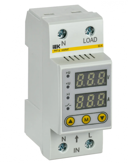 Фотография товара 'IEK Реле напряжения и тока РНТ-д однофазное 36мм 63А IVC21-1-63'