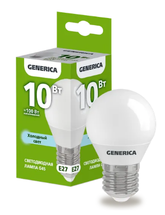 Фотография товара 'IEK Лампа светодиодная G45 шар 10Вт 230В 6500К E27 LL-G45-10-230-65-E27-G'