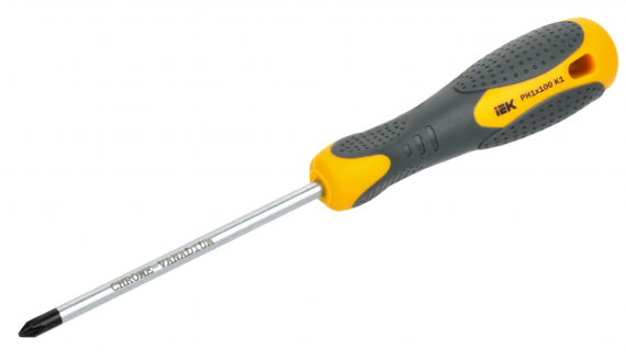 Фотография товара 'IEK ARMA2L 3 Отвертка PH1х100 K1 A2L3-SC10-K1-PH-10-100'