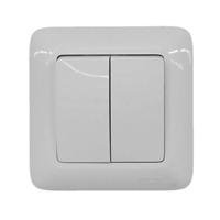 Фотография товара 'IEK Выключатель двухклавишный (на 2 модуля) ПРАЙМЕР CKK-40D-VD2-K01'