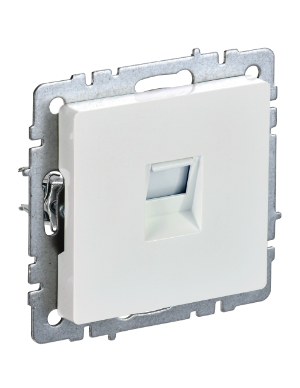 Фотография товара 'IEK BRITE Розетка компьютерная RJ45 кат.5E РК10-БрЖ жемчуг BR-K10-1-K36'