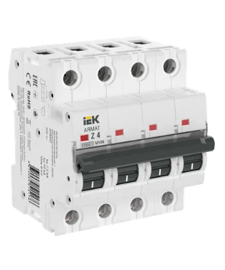 Фотография товара 'IEK ARMAT Автоматический выключатель M10N 4P Z 4А AR-M10N-4-Z004'