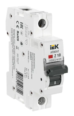 Фотография товара 'IEK ARMAT Автоматический выключатель M10N 1P Z 10А AR-M10N-1-Z010'