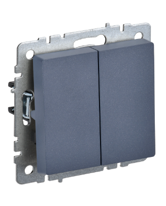 Фотография товара 'IEK BRITE Выключатель 2-клавишный 10А ВС10-2-0-БрМ маренго BR-V20-0-10-K35'