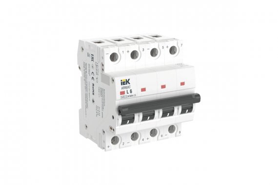 Фотография товара 'IEK AR-M06N-4-L006DC ARMAT Авт. выкл. M06N-DC 4P L 6А'