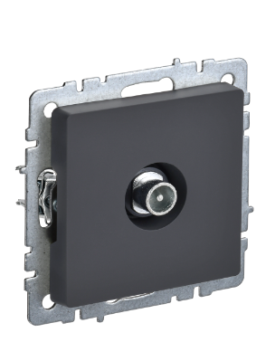 Фотография товара 'IEK BRITE Розетка TV проходная РТВ10-0-БрГ графит BR-A10-P-K53'