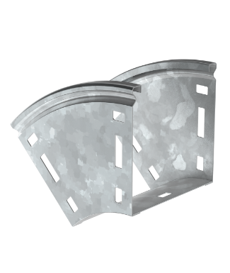 Фотография товара 'IEK ESCA Поворот плавный 45град тип В20 100х150мм HDZ CPV41-0-45-100-150-HDZ'