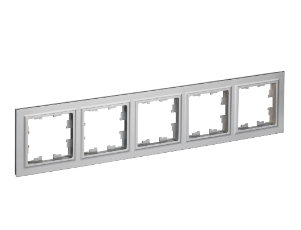 Фотография товара 'IEK BRITE Рамка 5-местная РУ-5-БрА алюминий BR-M52-K47'