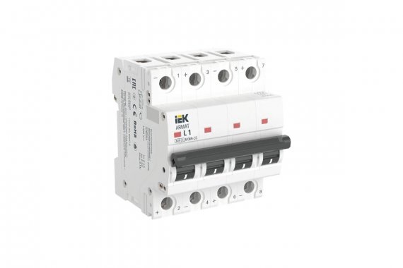 Фотография товара 'IEK AR-M06N-4-L001DC ARMAT Авт. выкл. M06N-DC 4P L 1А'