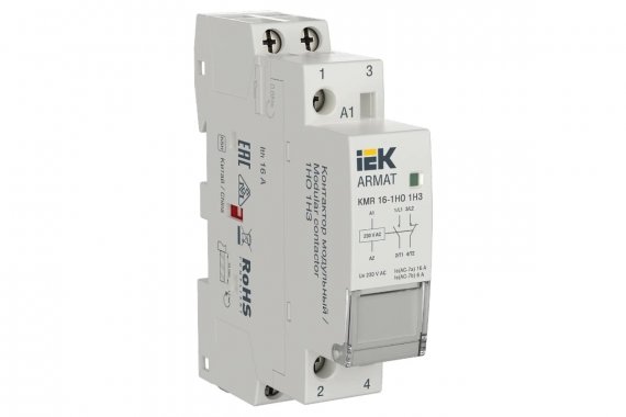 Фотография товара 'IEK AR-KMR10-016-11-230 ARMAT Контактор модульный KMR 16А 230В AC 1НО 1НЗ'
