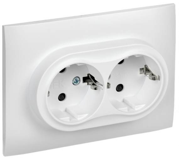 Фотография товара 'IEK SK-R24-16-K01-F SKANDY Роз. 2-я с з/к/ш 16А в сб. SK-R07W'