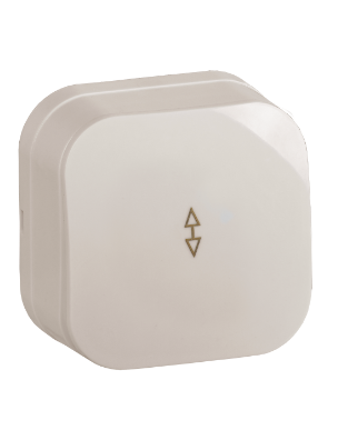 Фотография товара 'IEK Выключатель 1-клавишный для открытой установки проходной ВСп10-1-0-ХК 10А GLORY кремовый EVH12-K33-10'