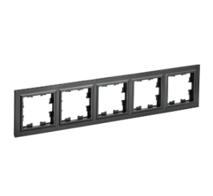 Фотография товара 'IEK BRITE Рамка 5-местная РУ-5-БрЧ черный BR-M52-K02'