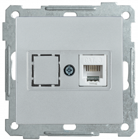 Фотография товара 'IEK Розетка телефонная РТ12-1-Б RJ12 BOLERO, ETB10-K23'