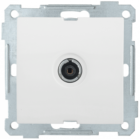 Фотография товара 'IEK Розетка 1-местная телевизионная проходная РТВ10-0-Б BOLERO, EAB12-K01'