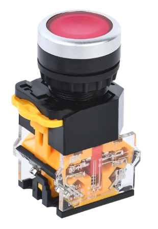 Фотография товара 'IEK Кнопка управления D8-11 d=22мм 1з+1р красная BBT30-11-3-22-K04'