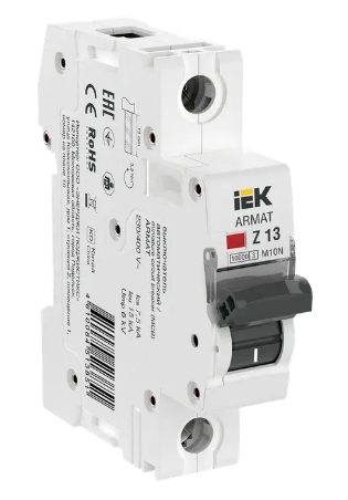 Фотография товара 'IEK ARMAT Автоматический выключатель M10N 1P Z 13А AR-M10N-1-Z013'