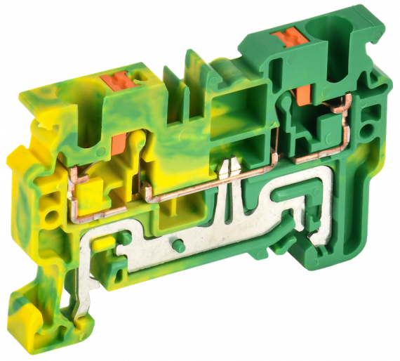Фотография товара 'IEK YCT21-00-K52-004 Колодка клеммная CP-PEN земля 4мм2'