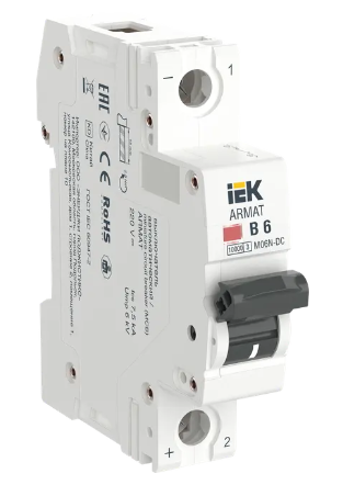 Фотография товара 'IEK ARMAT Автоматический выключатель M06N-DC 1P B 6А AR-M06N-1-B006DC'