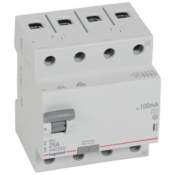 Фотография товара 'IEK 402066 RX3 ВДТ 100МА 25А 4П AC'
