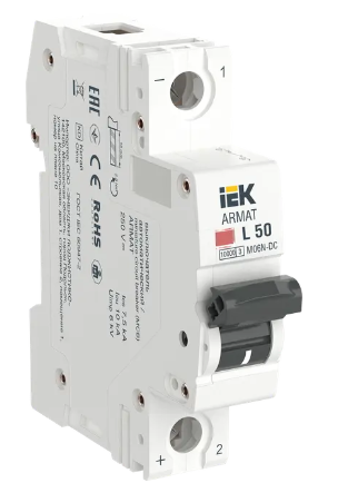 Фотография товара 'IEK ARMAT Автоматический выключатель M06N-DC 1P L 50А, AR-M06N-1-L050DC'