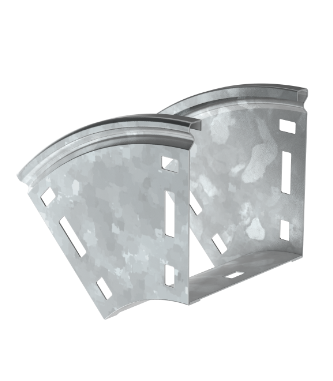 Фотография товара 'IEK ESCA Поворот плавный 45град тип В20 80х100мм HDZ CPV41-0-45-080-100-HDZ'