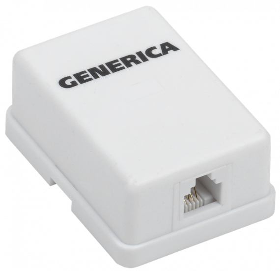 Фотография товара 'IEK CS2-3C03U-12-G Розетка инф. настенная RJ12 кат. 3 UTP 1 порт GENERICA'