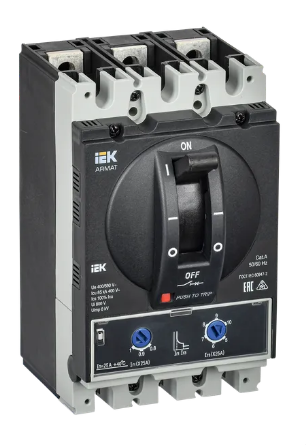 Фотография товара 'IEK ARMAT Автоматический выключатель в литом корпусе 3P типоразмер A 85кА 25А AR-MCCB-3A-085-0025A-ATUC'